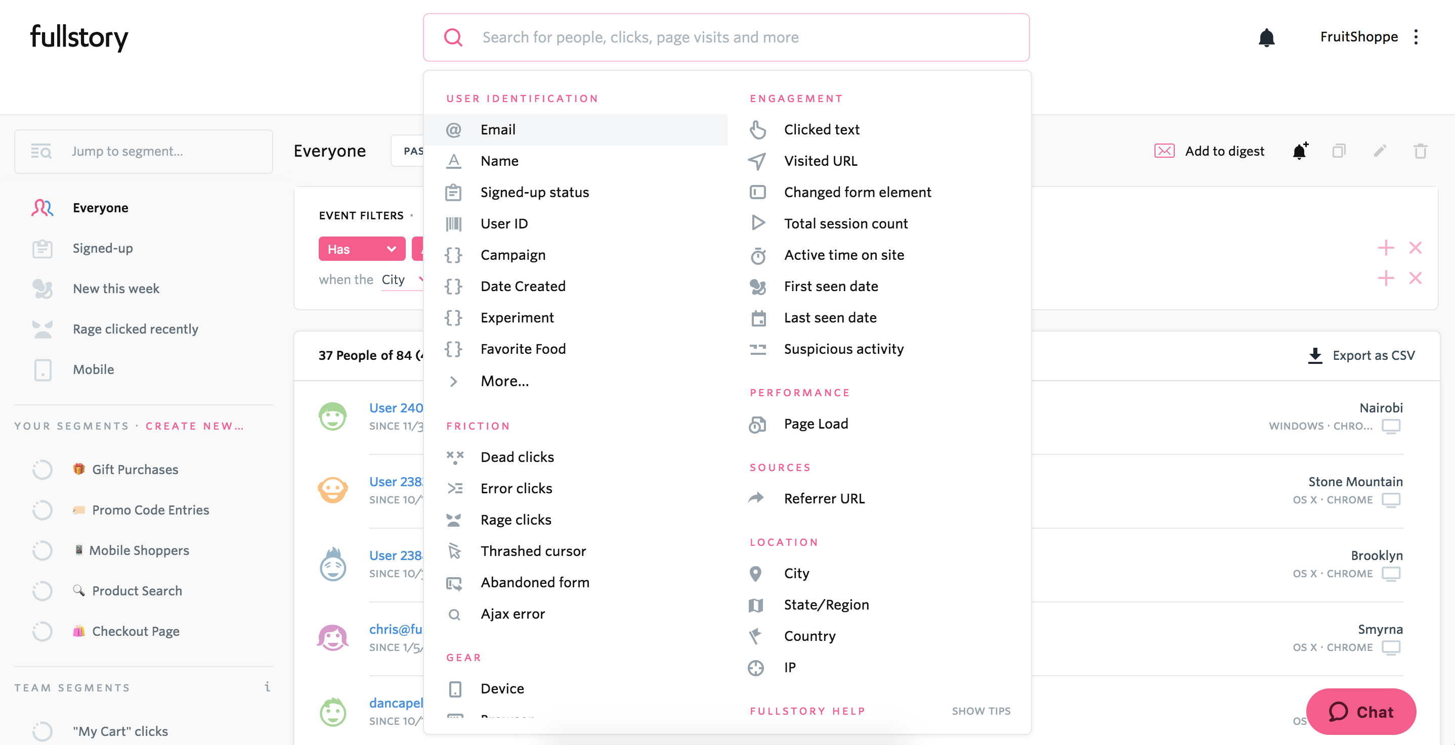 FullStory for UX-research