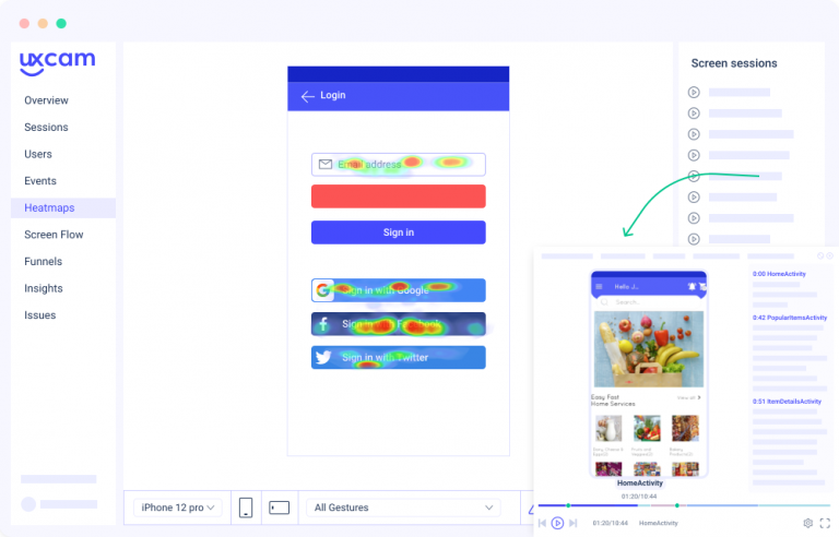 UXcam Heatmap