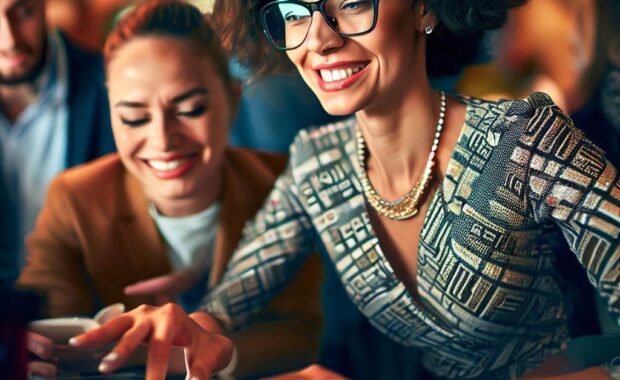 Women working with AI-tools